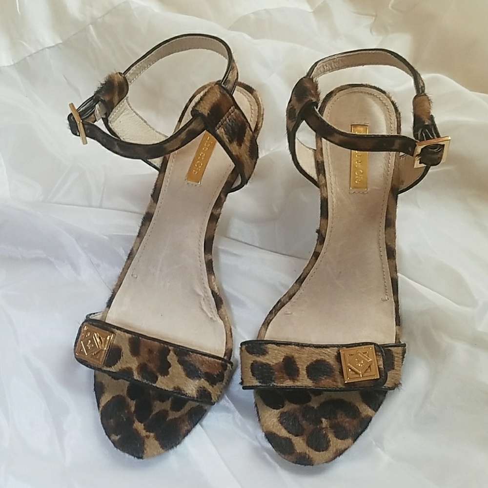 Louise et Cie cow hair heels euc
